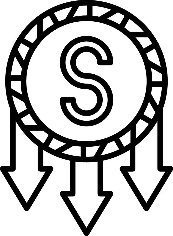 Prices Slashed Downward Tag vector