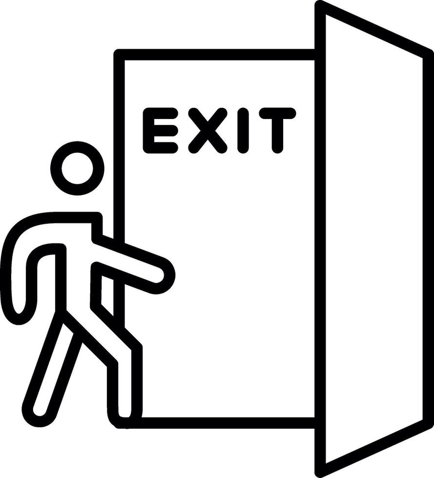Clearly Marked Emergency Exit vector