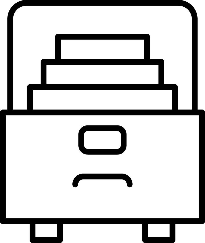 Metal Filing Cabinet vector