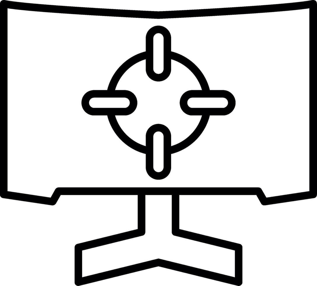 Ultra Wide Gaming Monitor vector