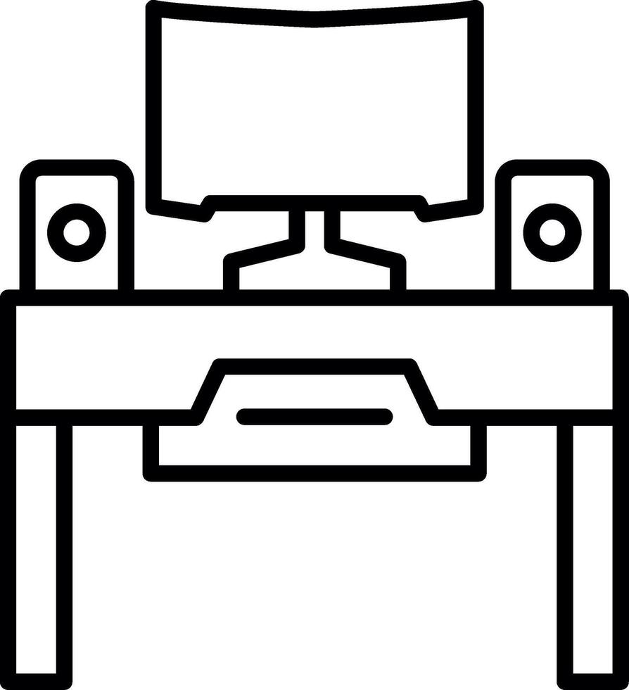 RGB Gaming Desk vector