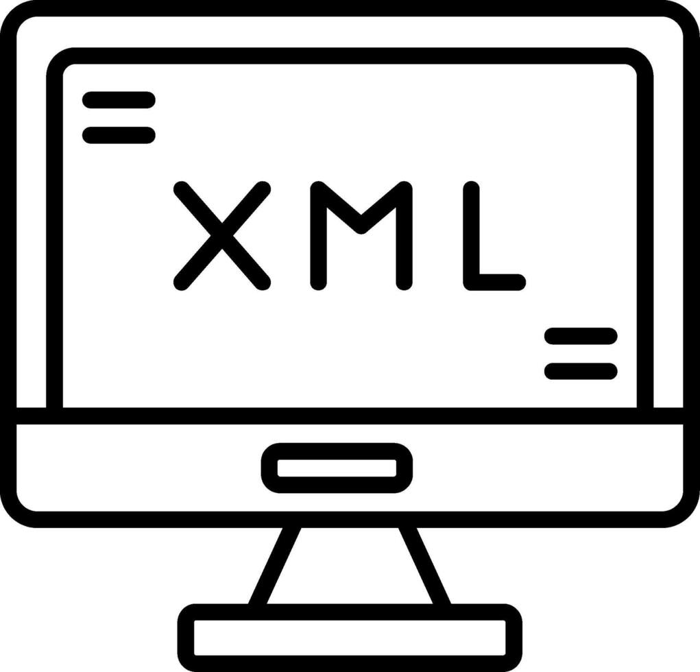 XML Tag Structure Icon vector