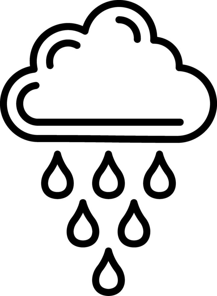 Seasonal Rain Weather Icon vector