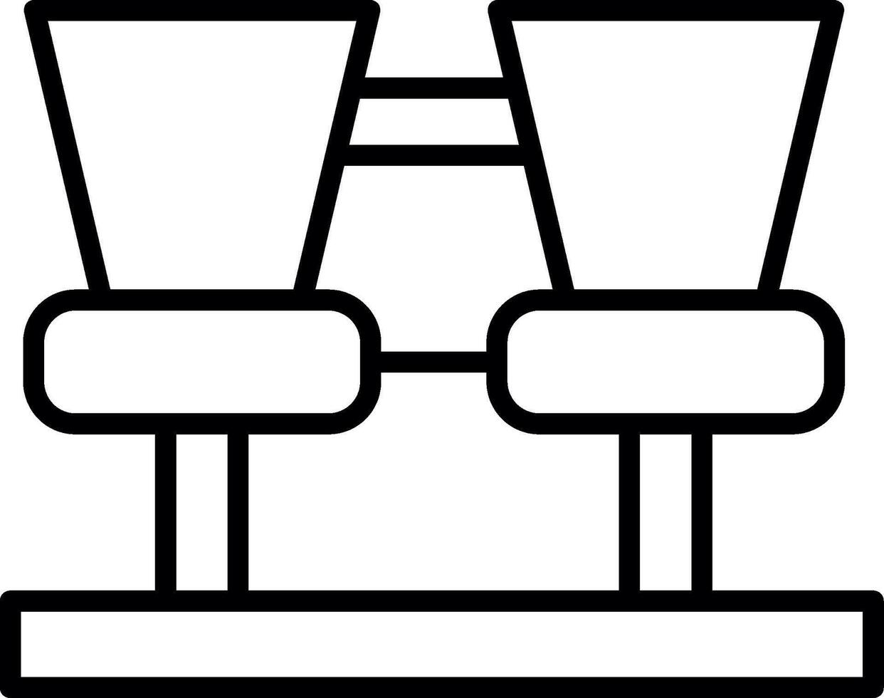 Platform Bench Seating vector