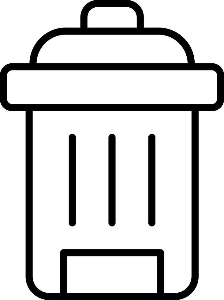 Street Trash Disposal Can vector