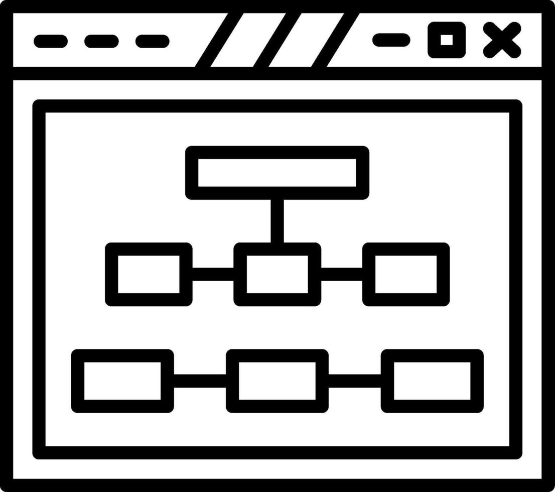 Structured Website Site Map vector