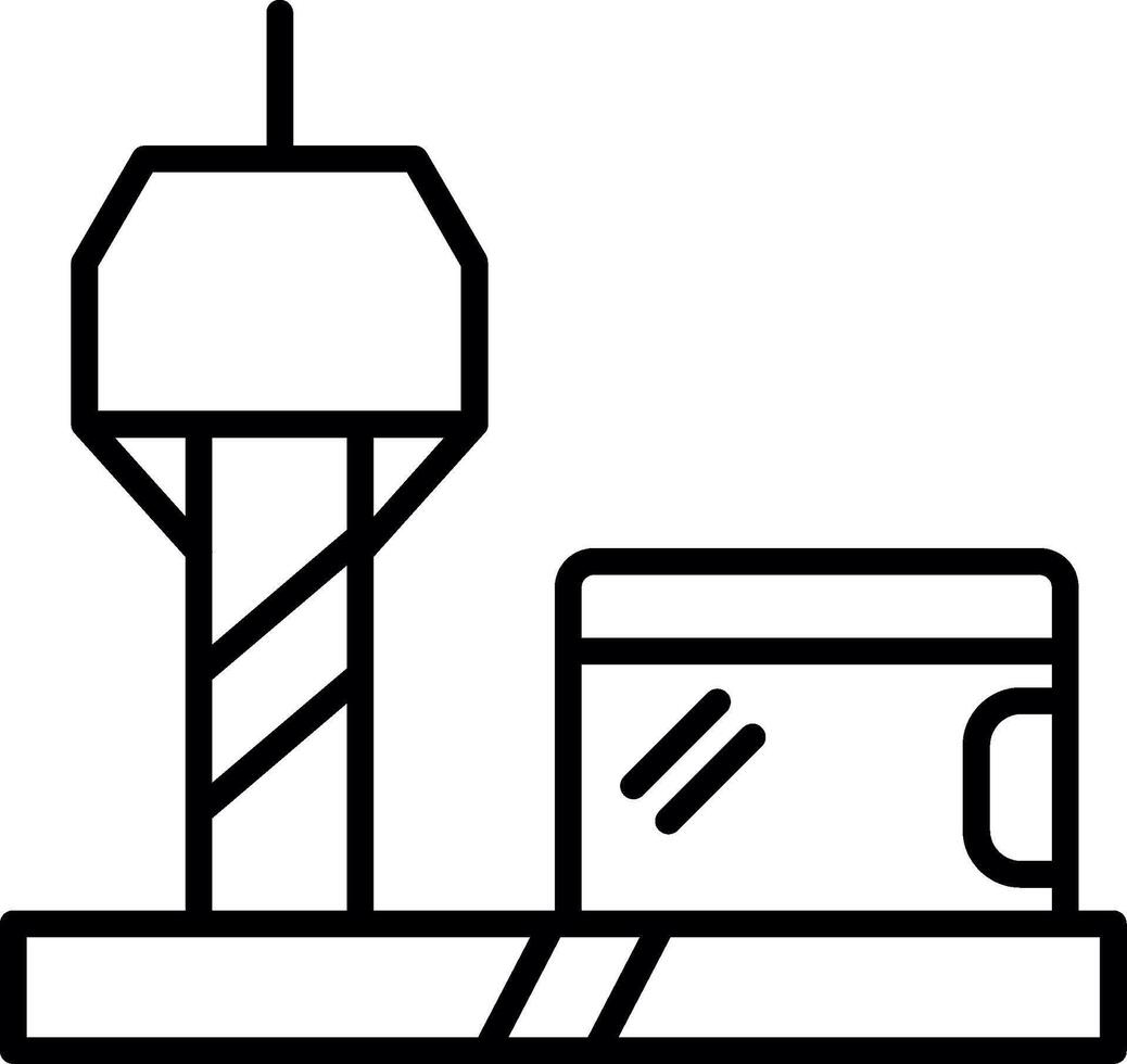 Extendable Aircraft Jetway vector