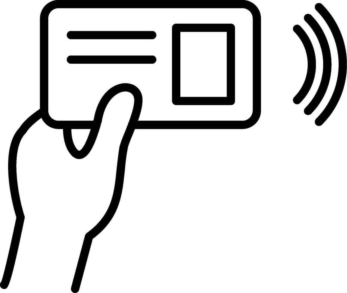 NFC Card Reader Terminal vector
