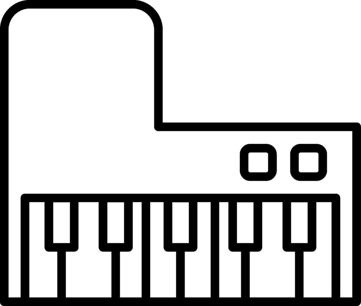 Grand Piano Keyboard vector
