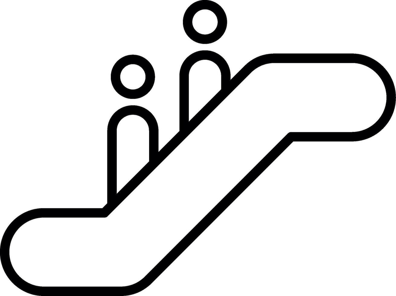 Passenger Escalator icon vector