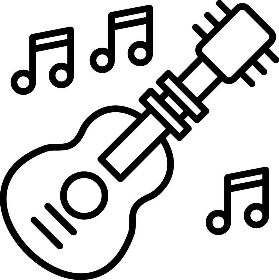 Acoustic Wooden Guitar vector