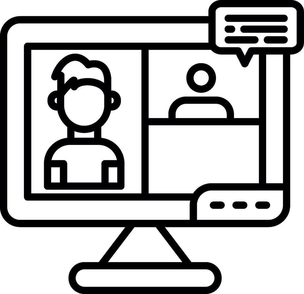 Virtual Freelancer Meeting Setup vector