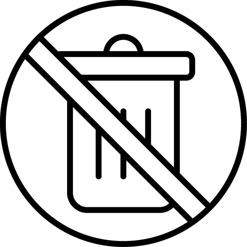 No Littering Warning Sign vector