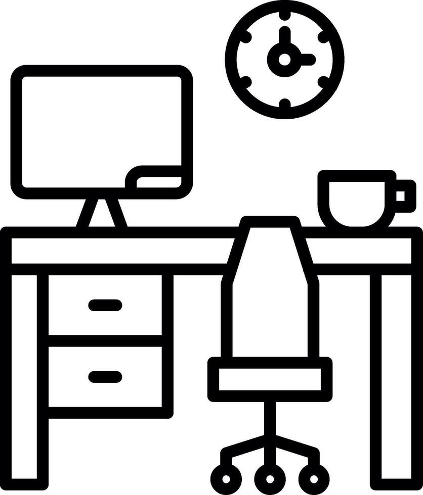 Efficient Home Workspace Setup vector