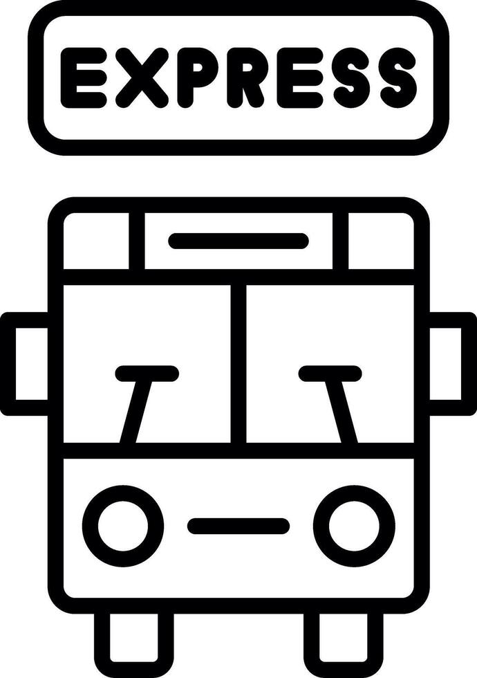 Express Route Bus vector