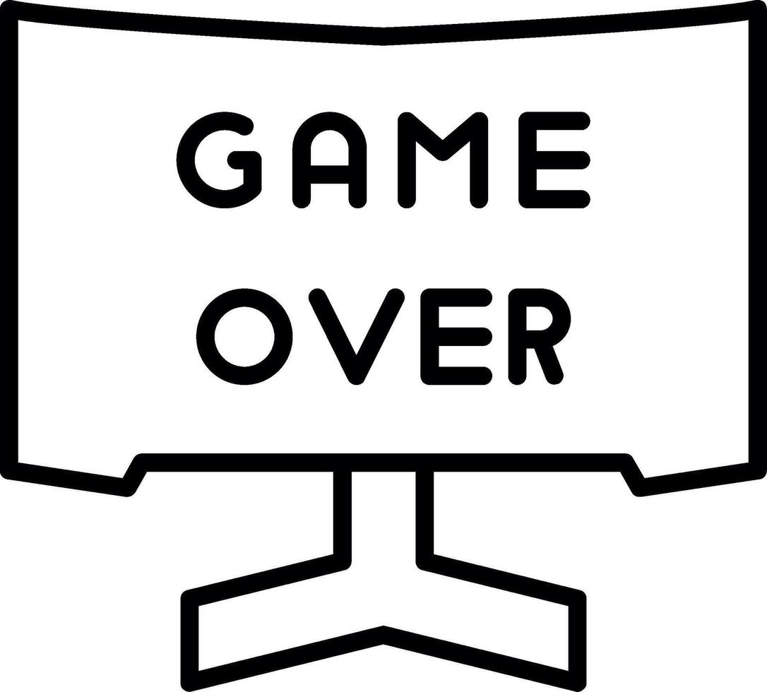 Game Over screen vector