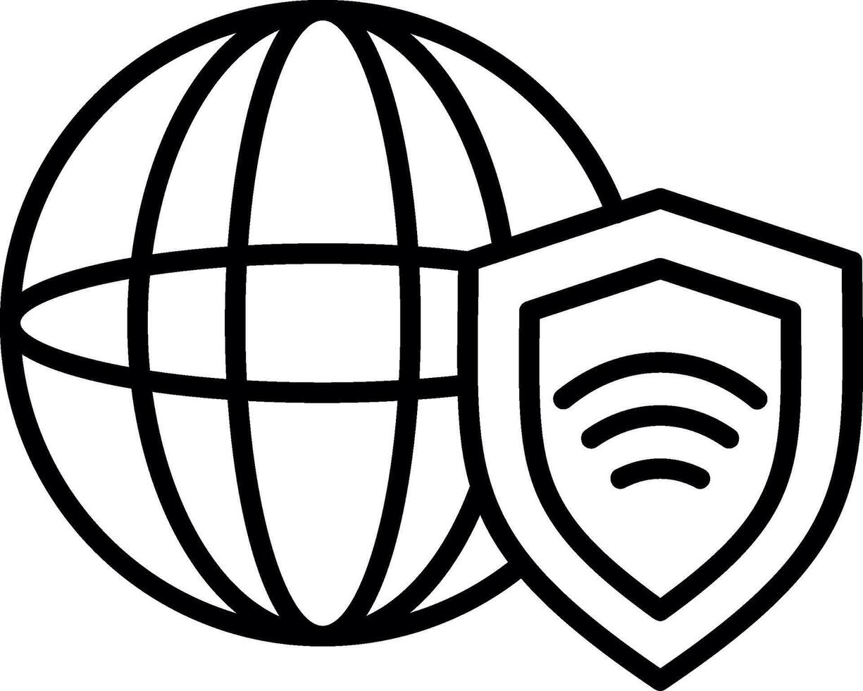 Secured VPN Remote Connection vector