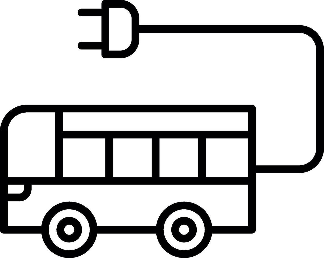 Hybrid Electric Diesel Bus vector
