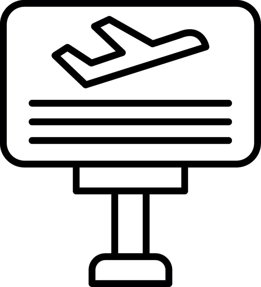Digital Airport Display Screen vector