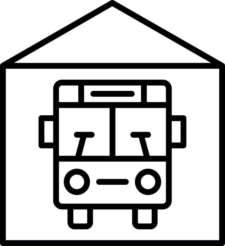 Bus Depot Garage vector