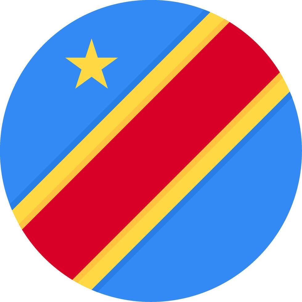 Flag of Democratic Republic of the Congo vector