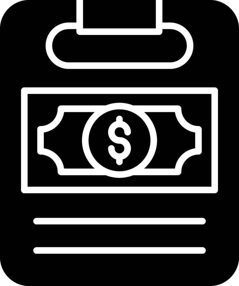 Loan Monthly Payment Schedule Glyph vector