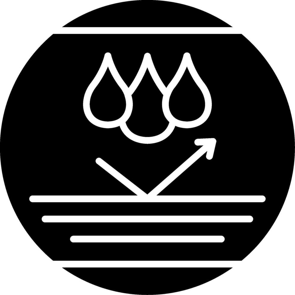 Certified Water Resistant Icon Glyph vector
