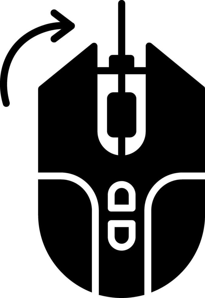 One Finger Screen Swipe Glyph vector