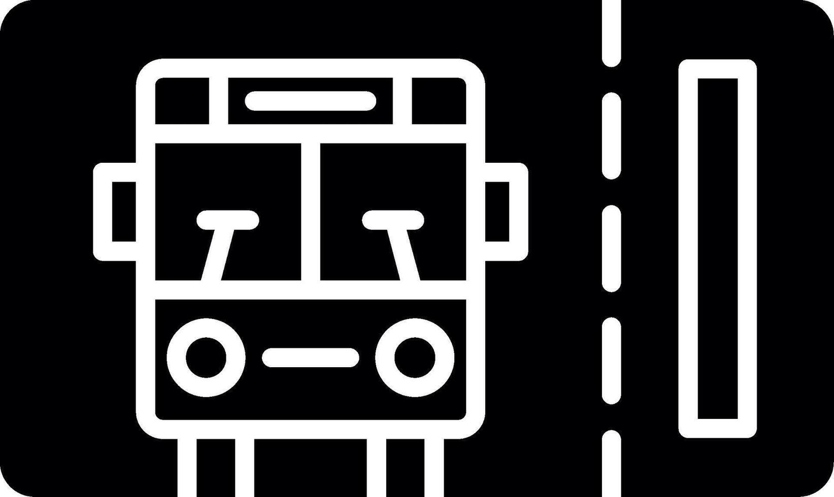 Printed Bus Ticket Glyph vector