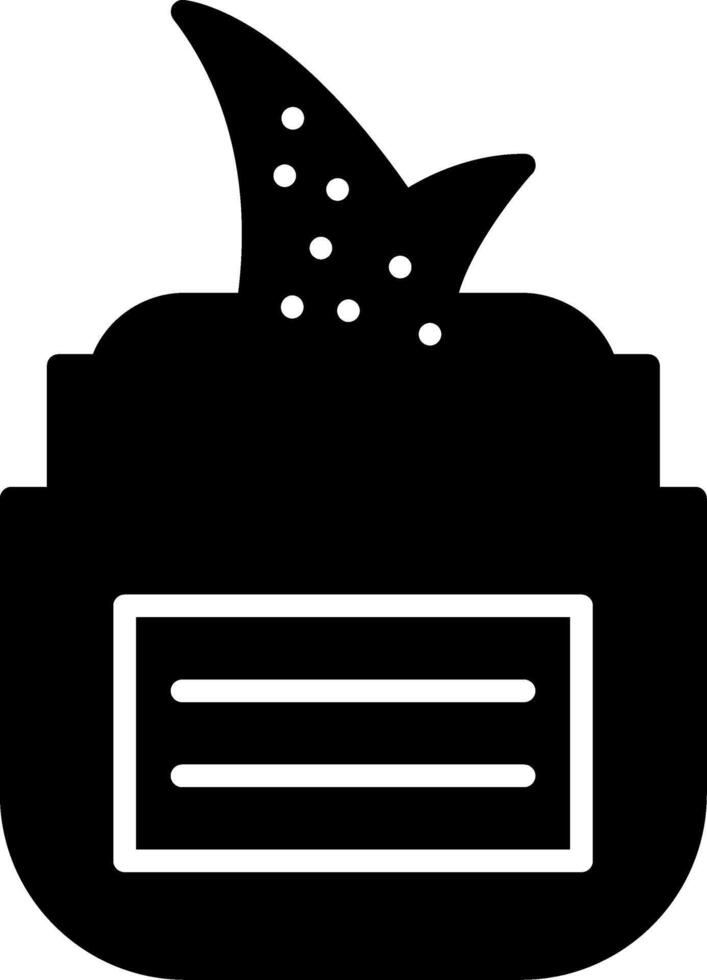Gentle Facial Exfoliating Scrub Glyph vector
