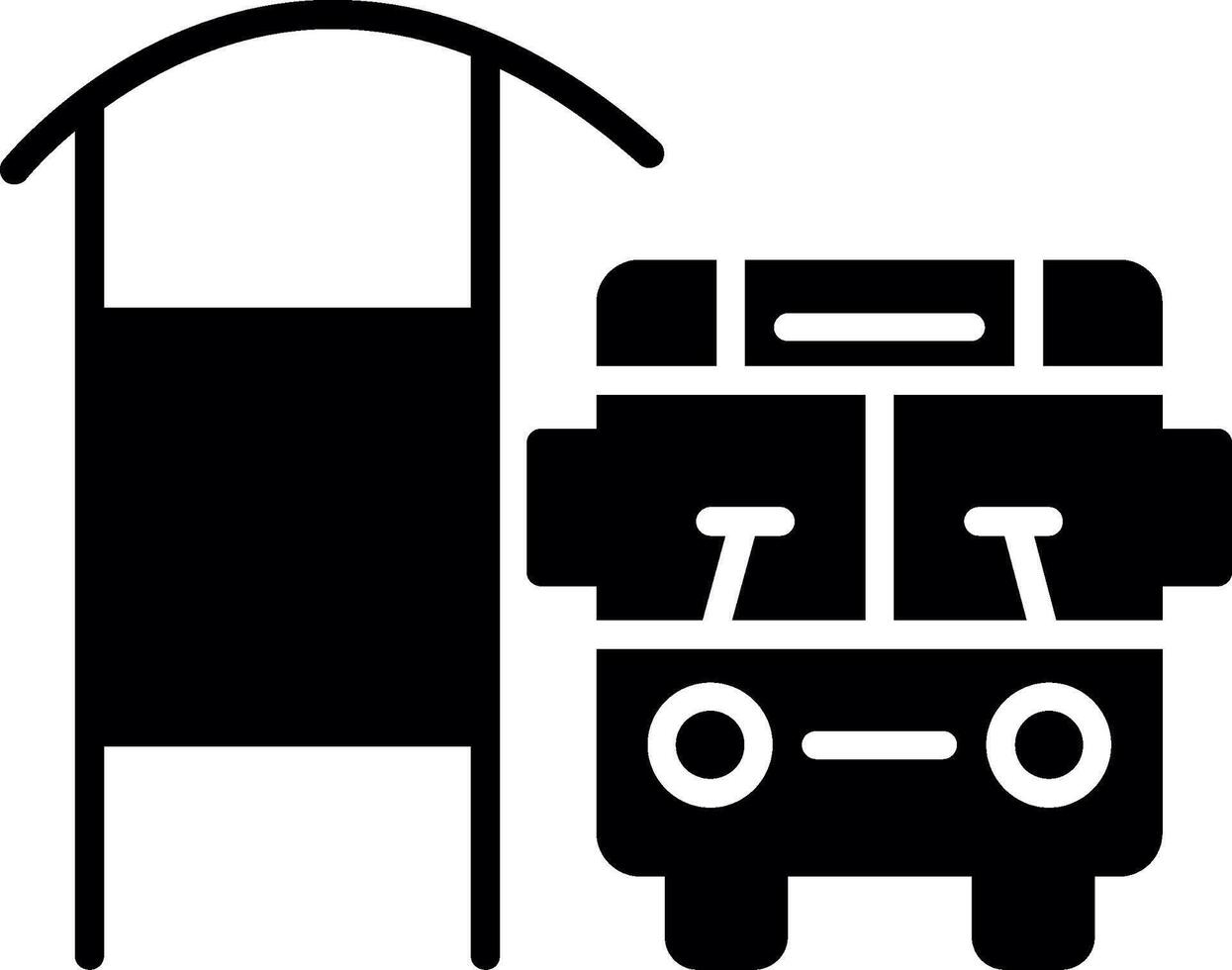 Designated Bus Stop Glyph vector