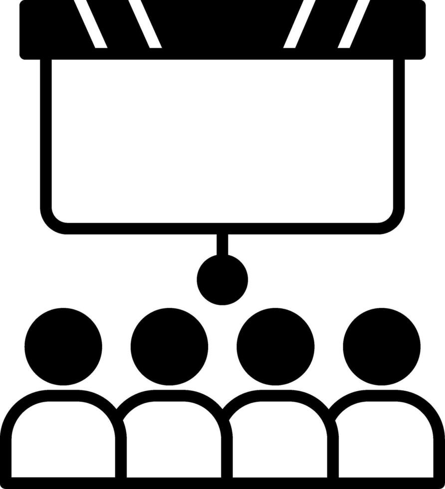 Primary Classroom Interior Glyph vector