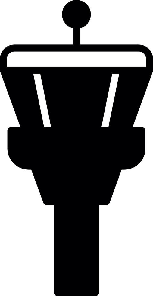 Air Traffic Control Tower Glyph vector