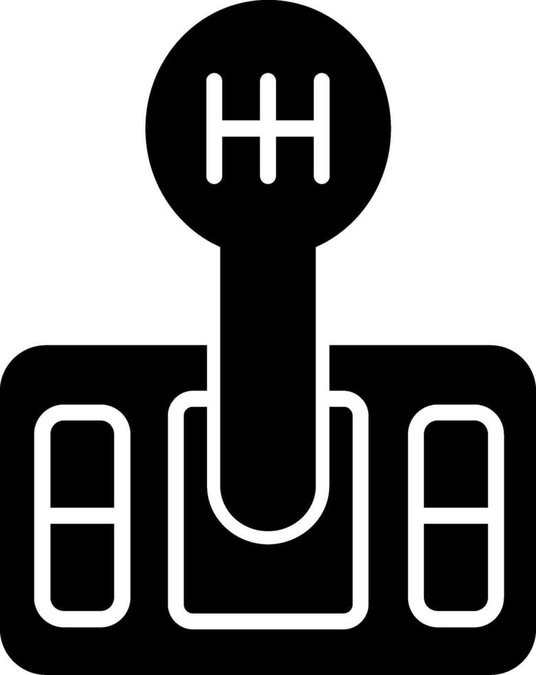 Manual Gear Shift Lever Glyph vector