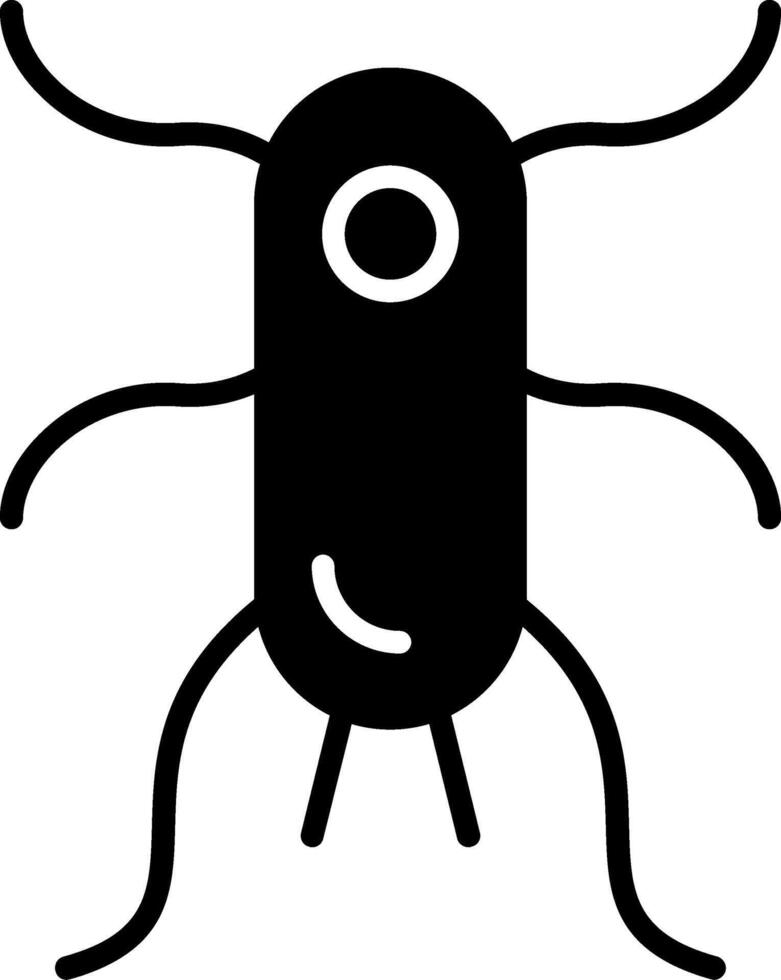Escherichia coli Bacteria Icon Glyph vector