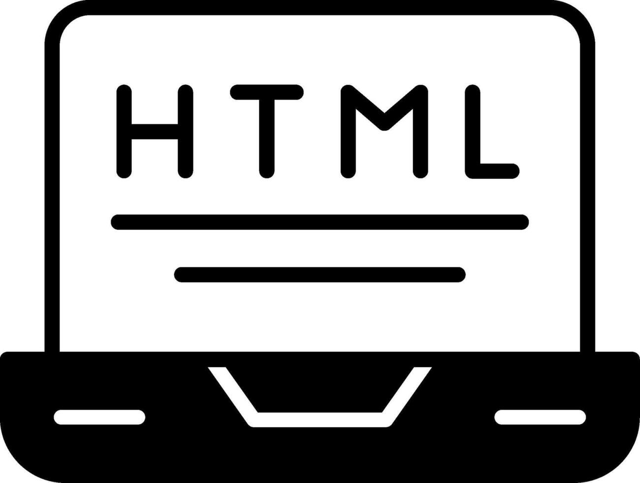 HTML Markup File Icon Glyph vector