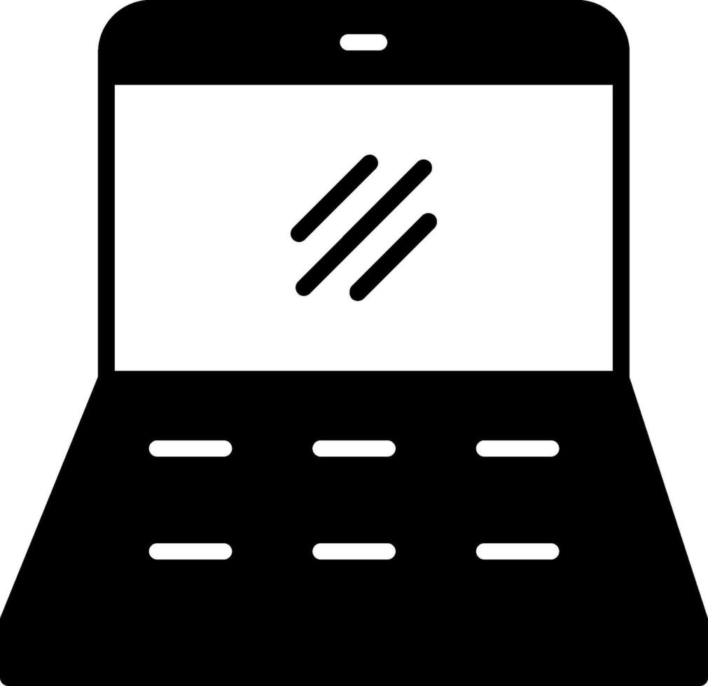 Portable Business Laptop Glyph vector