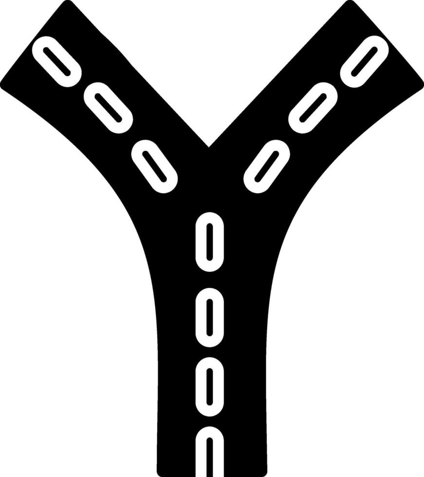 Elevated Highway Direction Sign Glyph vector