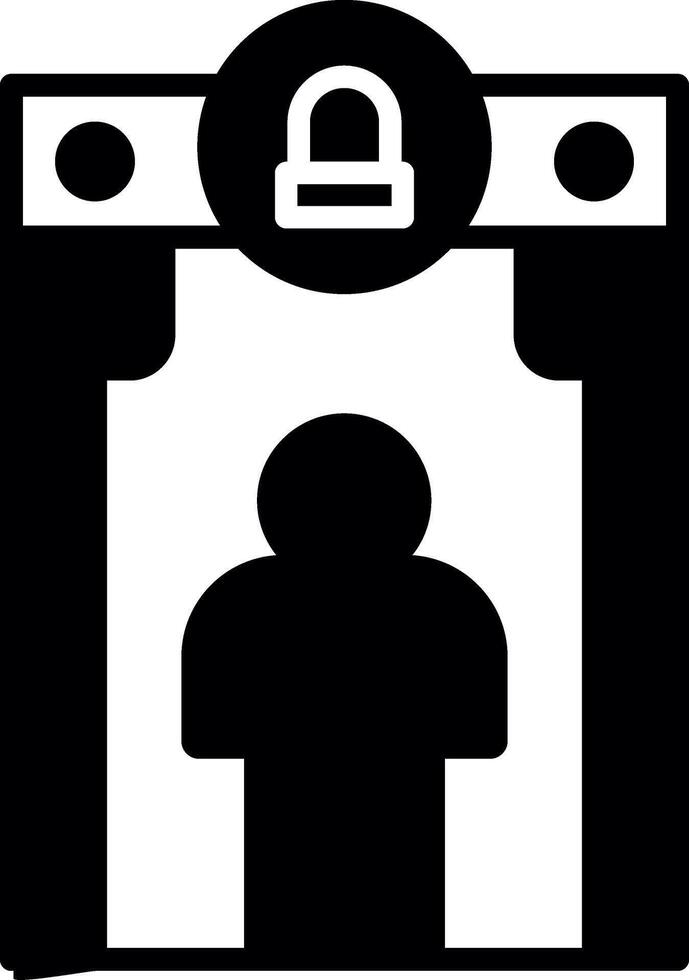 Security Screening Checkpoint Glyph vector