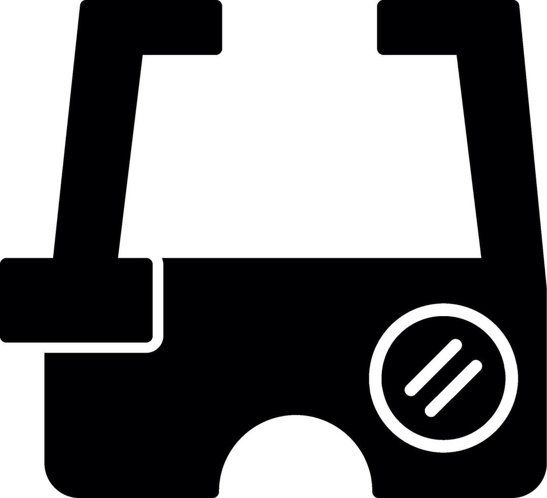 Augmented Reality Smart Glasses Glyph vector