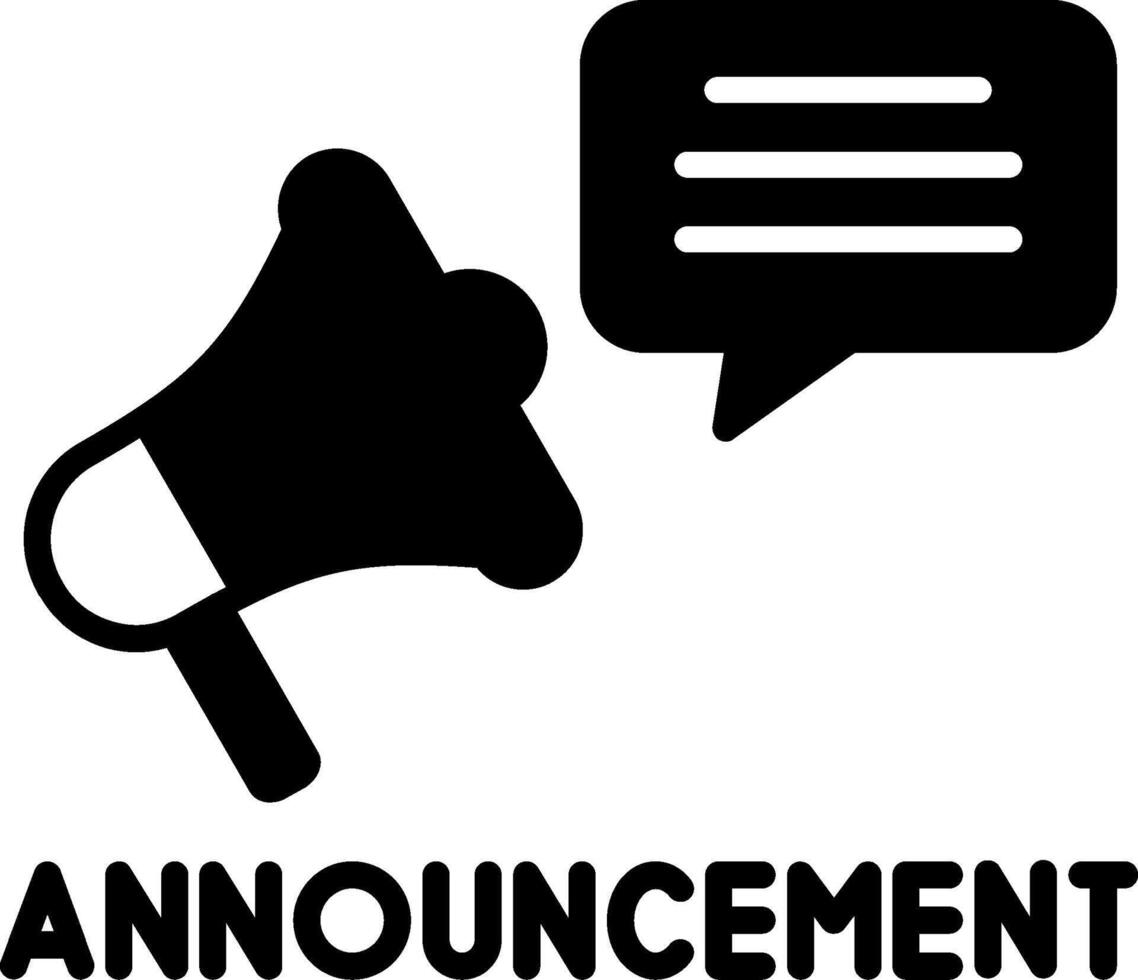 Special Announcement Alert Glyph vector