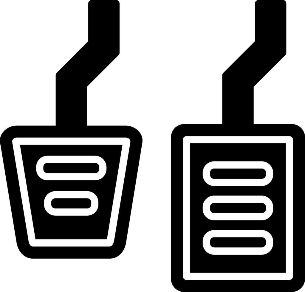 Manual Clutch Pedal Glyph vector