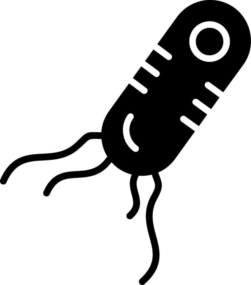 Helicobacter pylori Spiral Bacteria Glyph vector