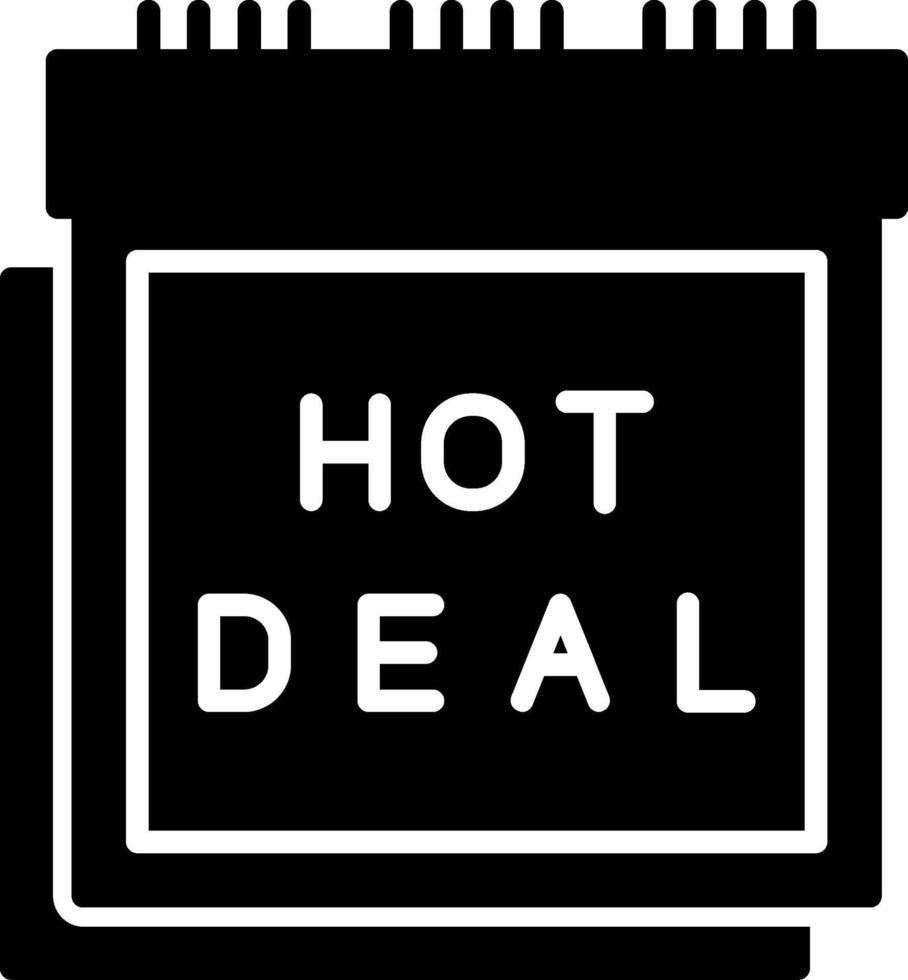 Exclusive Hot Deal Promo Glyph vector