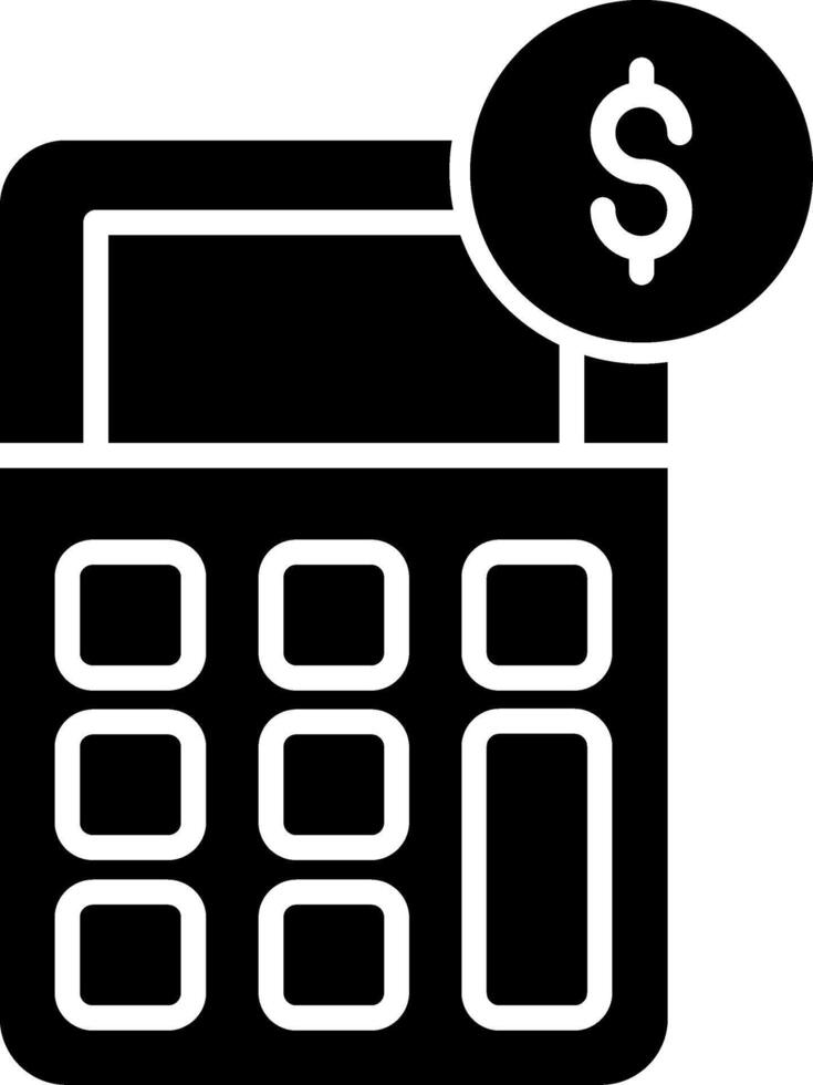 Loan Calculator Interface Tool Glyph vector
