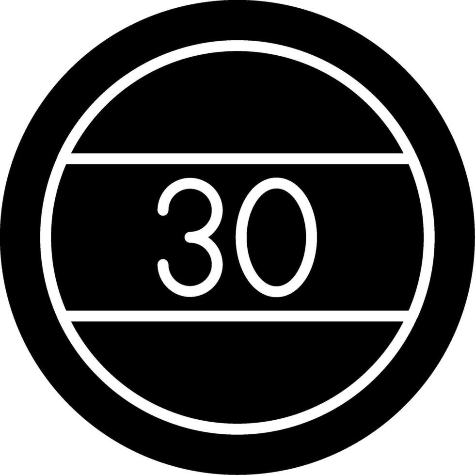Legal Speed Limit Sign Glyph vector