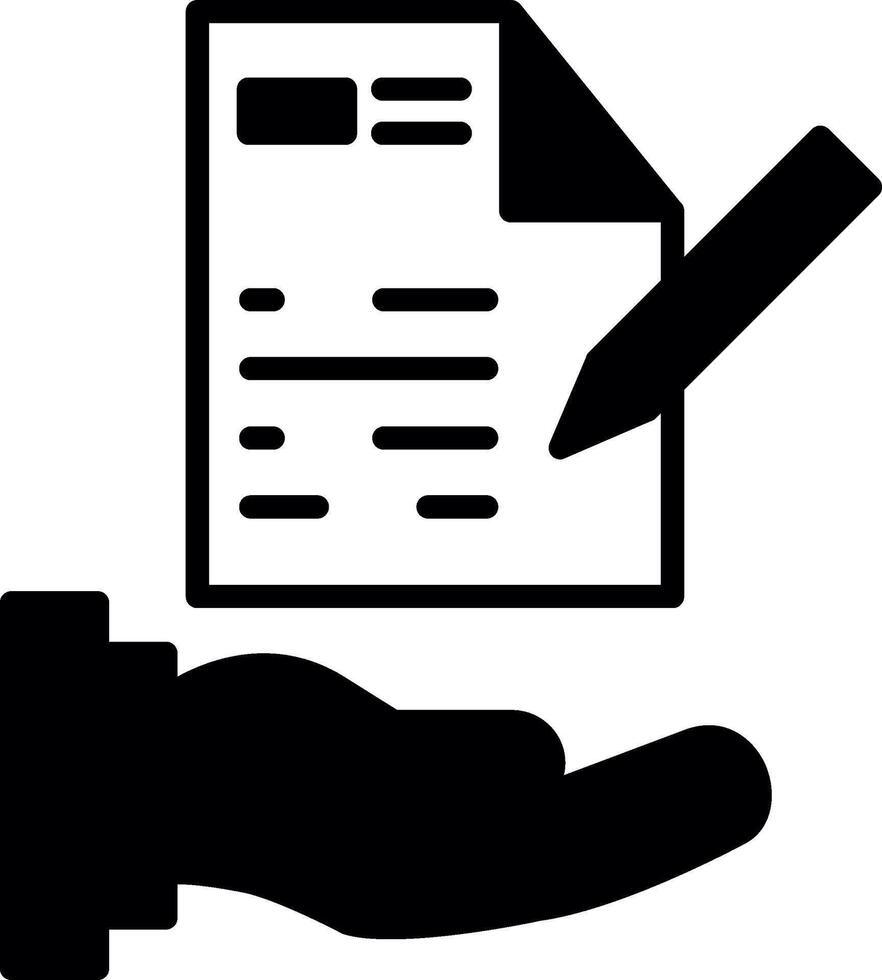 Custom Client Project Proposal Glyph vector