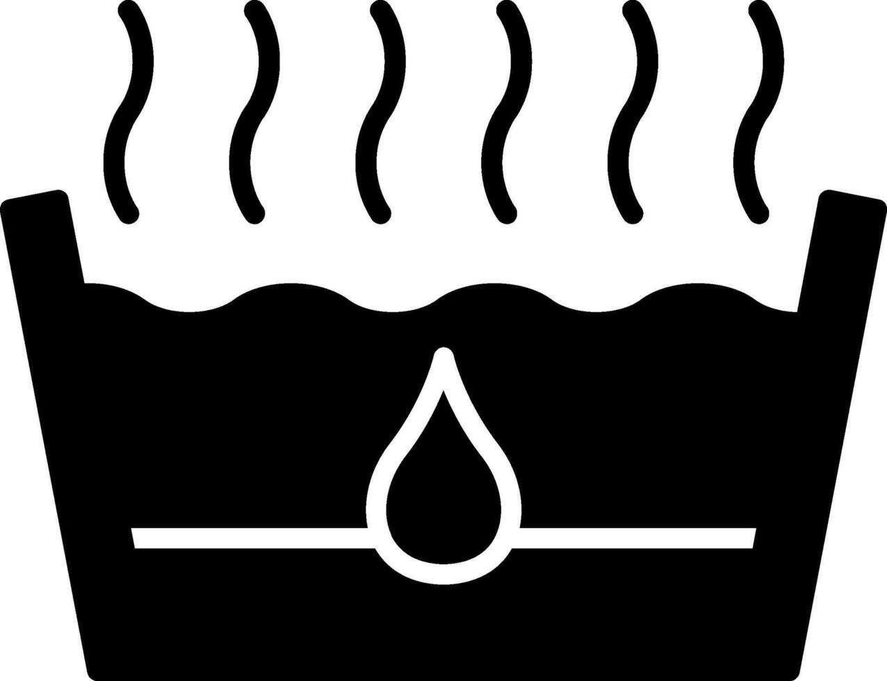 Boiling Steam Vapor Emission Glyph vector