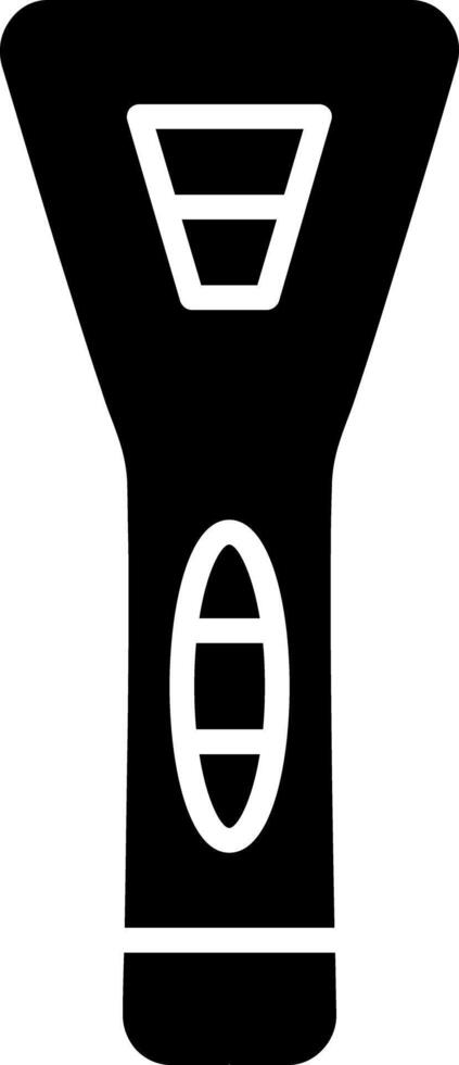 Stainless Steel Tongue Scraper Glyph vector
