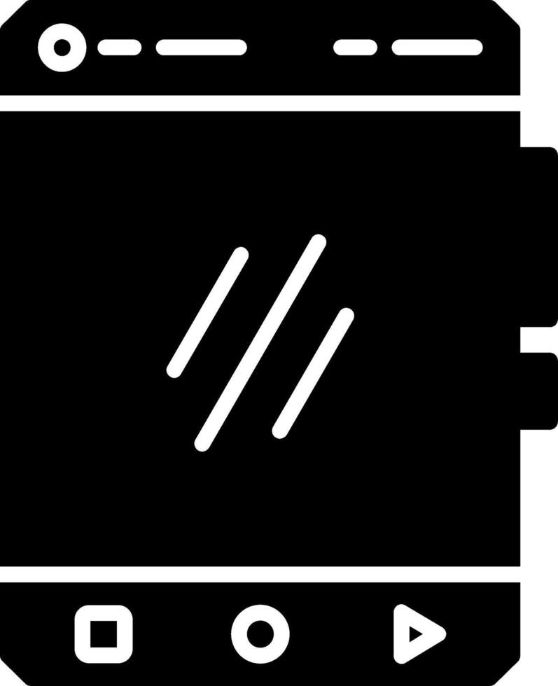 Smart Touchscreen Smartphone Glyph vector
